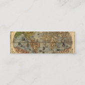 1565 Forlani AntiquevWereldkaart Renaissance Mini Visitekaartje (Achterkant)
