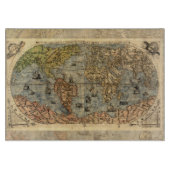 1565 Forlani AntiquevWereldkaart Renaissance Snijplank (Voorkant)