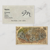 1565 Forlani AntiquevWereldkaart Renaissance Visitekaartje (Voorkant / Achterkant)