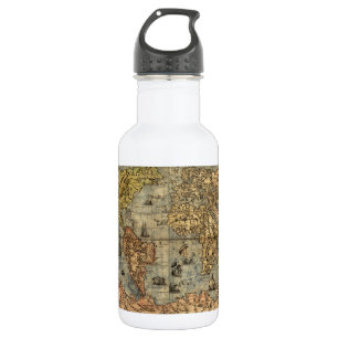1565 Forlani AntiquevWereldkaart Renaissance Waterfles
