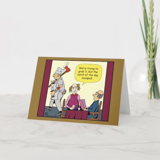 1566 Vangst van de dag ontsnapte Cartoon Kaart (Voorkant)