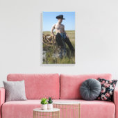 15693-RA Cowboy Canvas Afdruk (Insitu (Woonkamer))