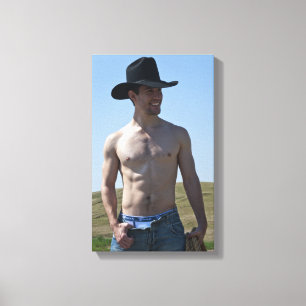 15746-RA Cowboy Canvas Afdruk