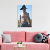 15746-RA Cowboy Canvas Afdruk (Insitu (Woonkamer))
