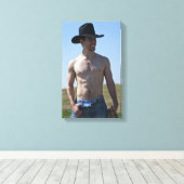 15746-RA Cowboy Canvas Afdruk (Insitu (Houten vloer))