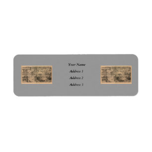 1581 antiek Wereldkaart door Nicola van Sype Etiket