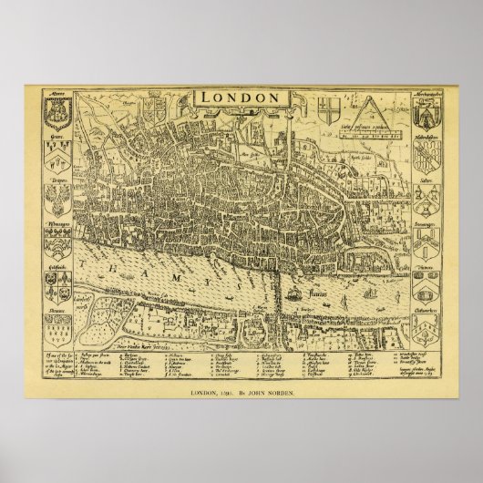 1593 Londen Poster (Voorkant)