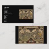 1595 cartes vintages du monde par Jodocus Hondius (Devant / Derrière)