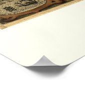 1595  Wereldkaart van Jodocus Hondius Poster (Hoek)