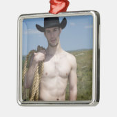 15974-RA Cowboy Metalen Ornament (Links)
