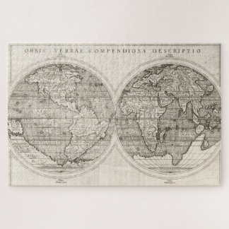 1598 Wereldkaart Latijnse cartografie Legpuzzel