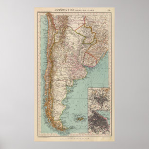 159 Argentinië en Chili Poster