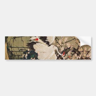 15. 梅 群 図, 若 冲 Plum Blossom & Cranes, Jakuchüu Bumpersticker