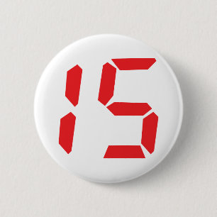 15 15 uur digitale alarmklok ronde button 5,7 cm
