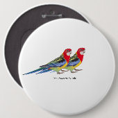 15,2 Cm Image de perroquet pour le badge rond colossal (Devant & derrière)