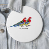 15,2 Cm Image de perroquet pour le badge rond colossal (En situation)
