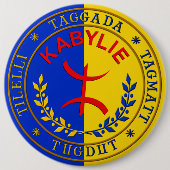 15,2 Cm Kabylie laïque, badge rond 15 cm. (Devant)