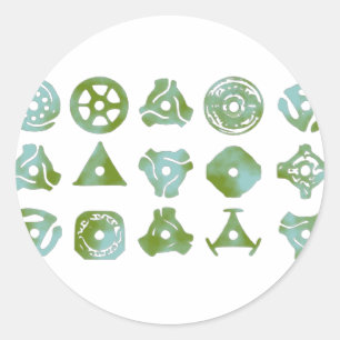 15 45 Record adapters of inserts Ronde Sticker