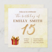 15 Anniversaire Invitation (Devant / Derrière)