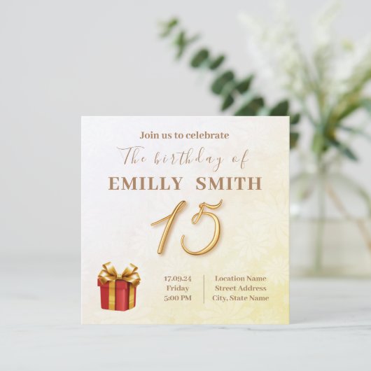15 Anniversaire Invitation (Debout devant)