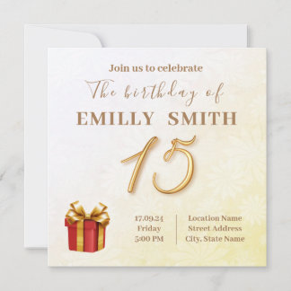 15 Anniversaire Invitation