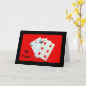 15 Ans C'est Important ! Carte d'anniversaire (Fleur jaune)