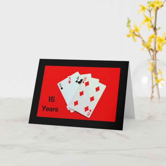 15 Ans C'est Important ! Carte d'anniversaire (Fleur jaune)