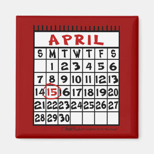 15 april-Belasting Humor Magneet