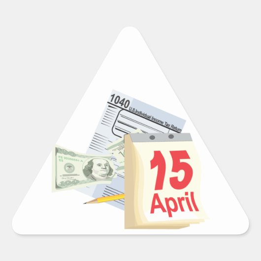 15 april - driehoek sticker (Voorkant)