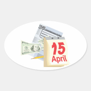 15 april - ovale sticker