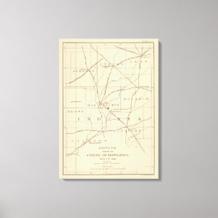 15 Centrum van de bevolking Canvas Afdruk