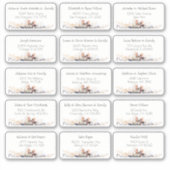 15 eenvoudige individuele bruiloft gast naam adres sticker (Voorkant)