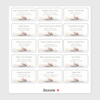 15 eenvoudige individuele bruiloft gast naam adres sticker