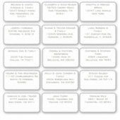 15 Eenvoudige individuele bruiloft gast naam adres Sticker (Voorkant)