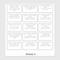 15 Eenvoudige individuele bruiloft gast naam adres