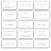 15 Eenvoudige individuele gastnaam Adres Sticker (Voorkant)