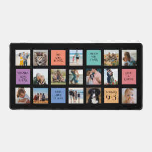 15 foto, 6 kleurenblok op zwart bureaumat