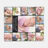 15 Foto Collage Forever in ons hart Fleece Deken (Voorkant (Horizontaal))