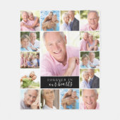 15 Foto Collage Forever in ons hart Fleece Deken (Voorkant)