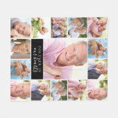 15 Foto Collage Forever in ons hart Fleece Deken (Voorkant (Horizontaal))