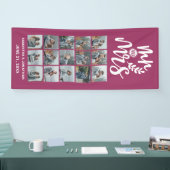 15 Fotocollage Pink & White Mr & Mrs Wedding Spandoek (Beurs)