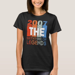 15 geboorte-meisje-jongen, 15 jaar legend t-shirt