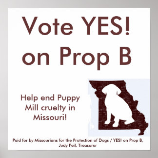 15-inch bij 15-inch - JA! op Prop B-Poster Poster