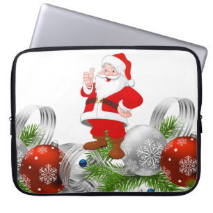 15-inch hoes voor kerstlaptop uit neopreen, Santa
