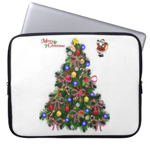 15-inch hoes voor kerstlaptop uit neopreen, Santa