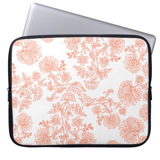 15-Inch Laptop Sleeve – Floral & Gradient Grain (Voorkant)