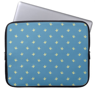 15-inch laptophoes: Lilies van de vallei, blauw Laptop Sleeve
