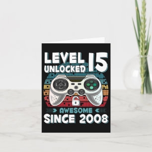 15 jaar Bday Son Boy Funny Gamer 15e 15 jaar oude Kaart