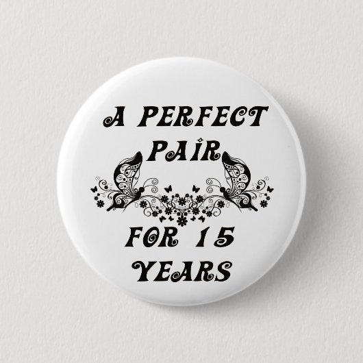 15 jaar Jubileum Ronde Button 5,7 Cm (Voorkant)