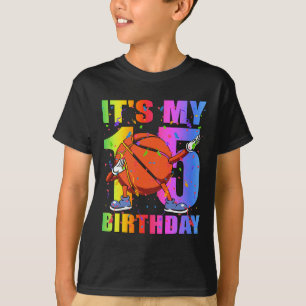 15 Jaar Oud 15e Basketbal Verjaardagsfeest Thema B T-shirt